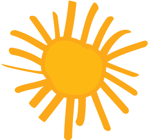 Kids drawing of a sun