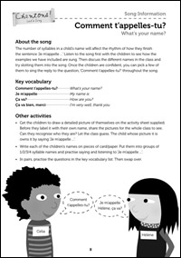 Click to view a larger image in a pop-up window. Song Information Page